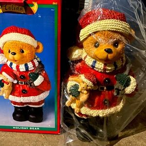12” Tall New Cherished Christmas Figurine Standing Bear